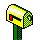 image of yellow mailbox